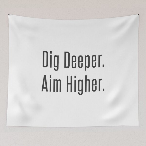Item preview, Dig Deeper Aim Higher Cute Entrepreneur Hustle Black designed and sold by KNUXX Shop.