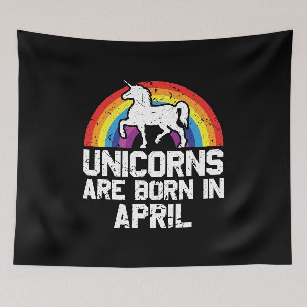 Item preview, Unicorns Are Born In April Shirt Birthday Month Gift Tee designed and sold by haselshirt.