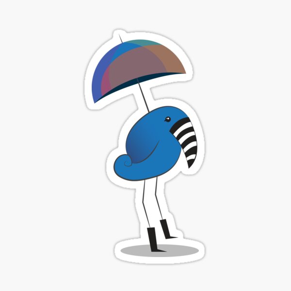 Walking in the Rain Sticker