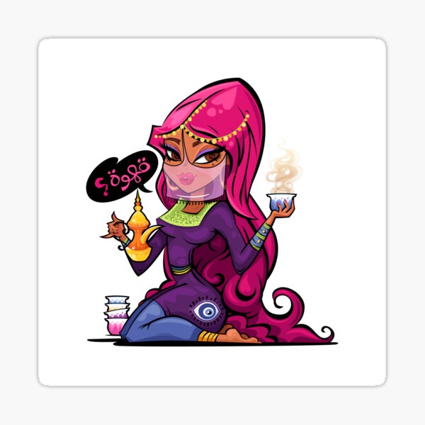 Gahwa: Coffee Chick Sticker