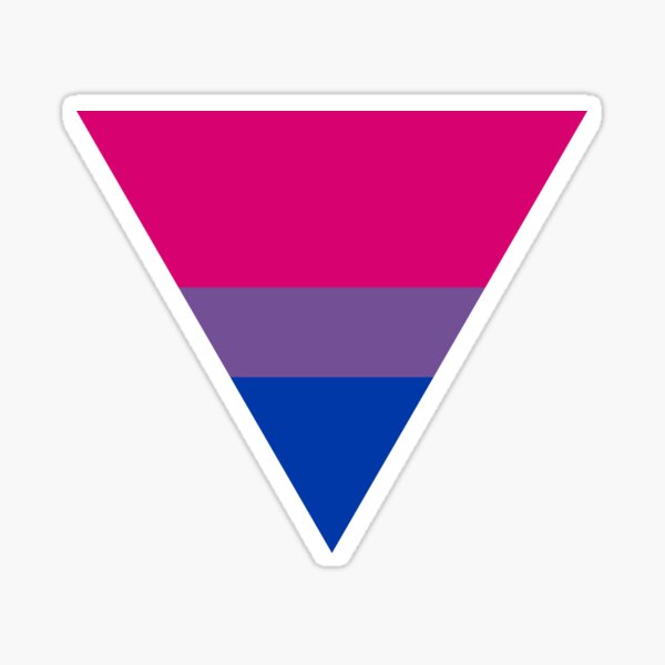 Bisexual Triangle Flag Sticker For Sale By Margotte Redbubble 