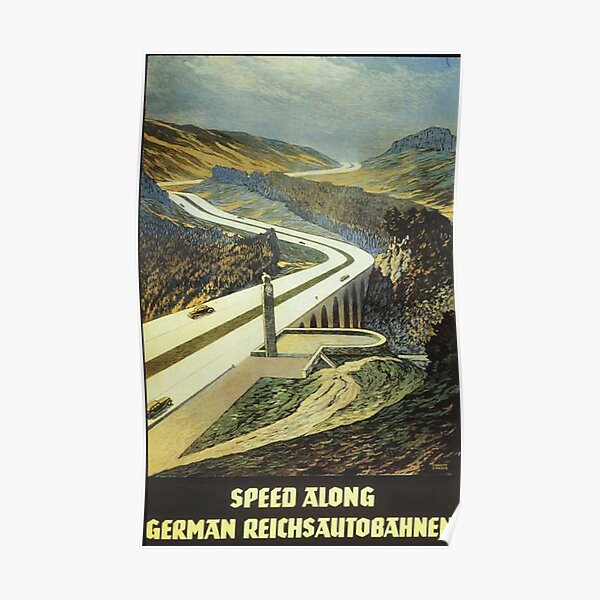 Reichsautobahnen, 1939 Tourist Ad Poster