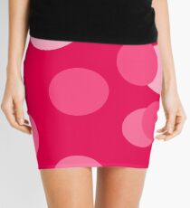 Stripes, Modern Home, Contemporary Art, Circles, Squares, Pink, Polka Dots, Simplicity Mini Skirt