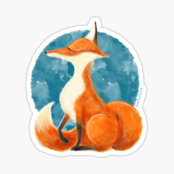 Smiling Red Fox Sticker