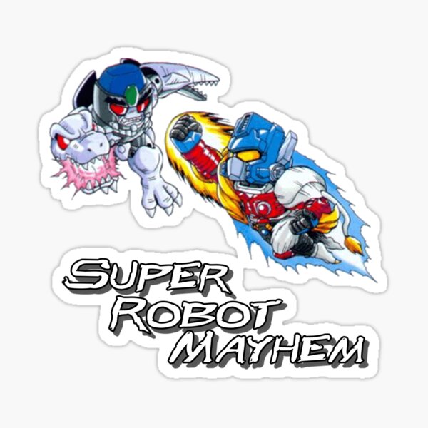 Japanese Beast Wars Optimus Prime vs Megatron Sticker