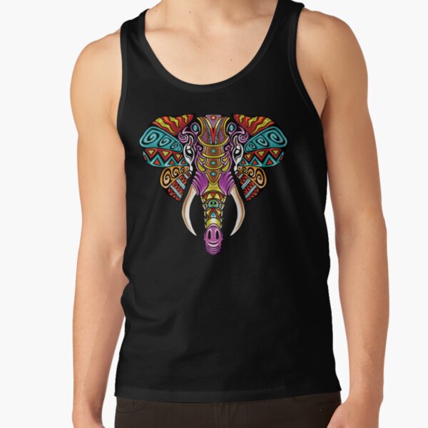 Tee Hunt Mosaic Art Elephant Muscle Shirt Ornament Wildlife Nature Africa Sleeveless Tee Hunt Mosaic Art Elephant Muscle Shirt Ornament Wildlife Nature Africa Sleeveless