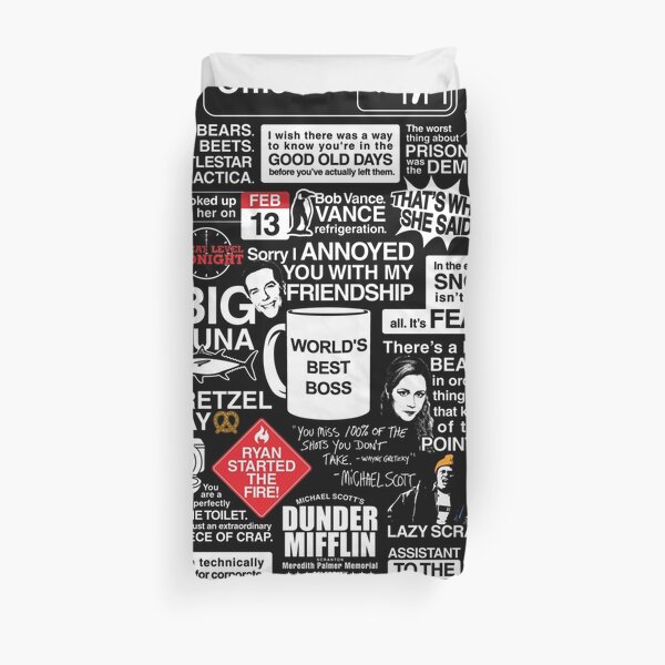 Wise Words From The Office - The Office Quotes Duvet Cover