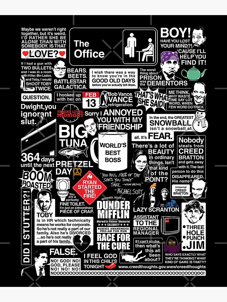 "Wise Words From The Office The Office Quotes" Metal Print by