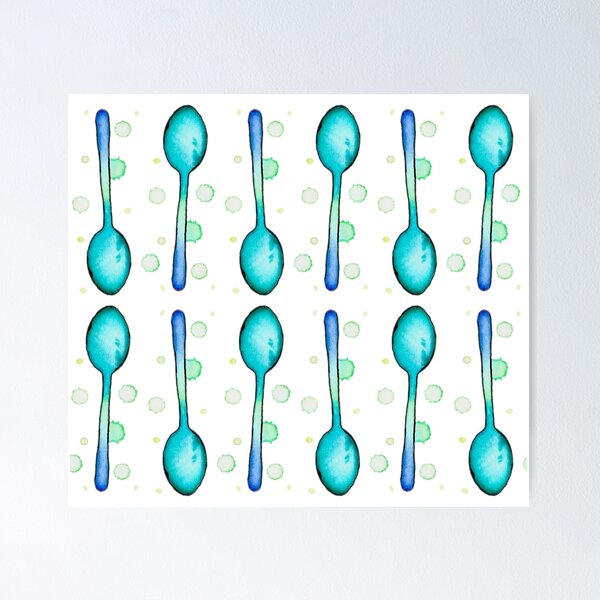 Item preview, Watercolor Spoons Print designed and sold by KelseyLovelle.