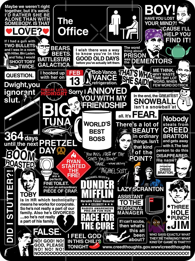 "Wise Words From The Office The Office Quotes" Sticker for Sale by