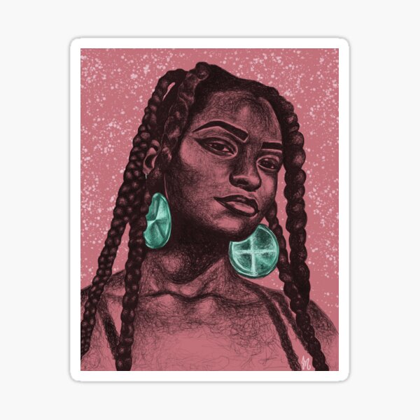Box braids  Sticker