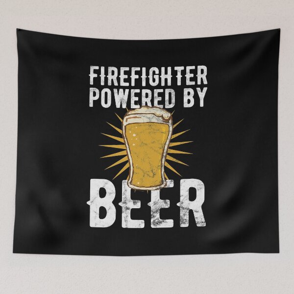 Item preview, Firefighter Firemen Powered By Beer Birthday Gift designed and sold by haselshirt.