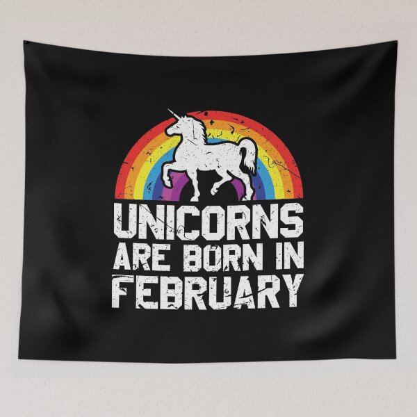 Item preview, Unicorns Are Born In February Shirt Birthday Month Gift Tee designed and sold by haselshirt.
