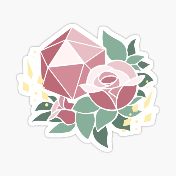 Pretty Poly-Rose Sticker