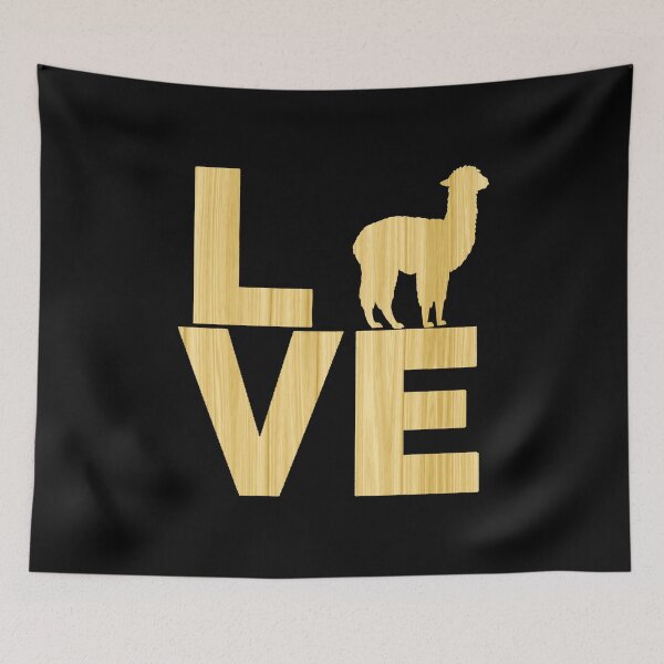 Item preview, I Love Alpacas Llama Wood Grain Effect designed and sold by LarkDesigns.