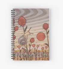 Snail in the Flowers Spiral Notebook