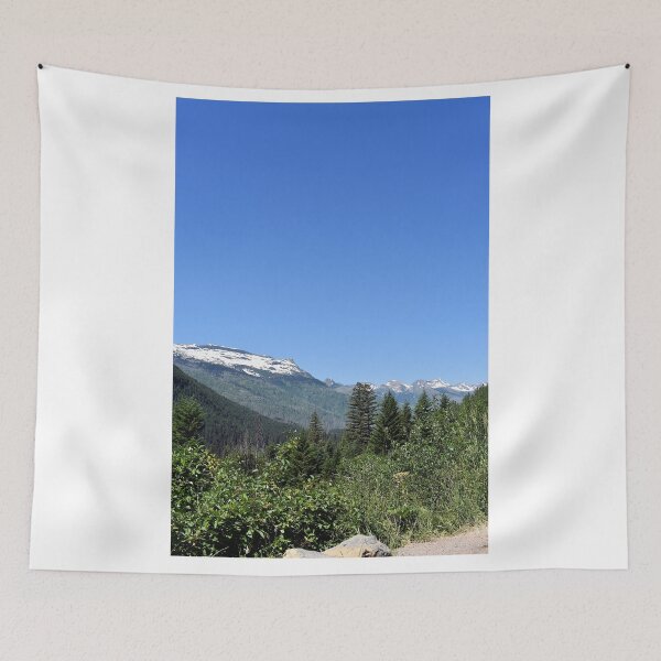 Item preview, Vertical Snow Covered Mountain and Forest Covered Valley in Glacier National Park designed and sold by breannehope.