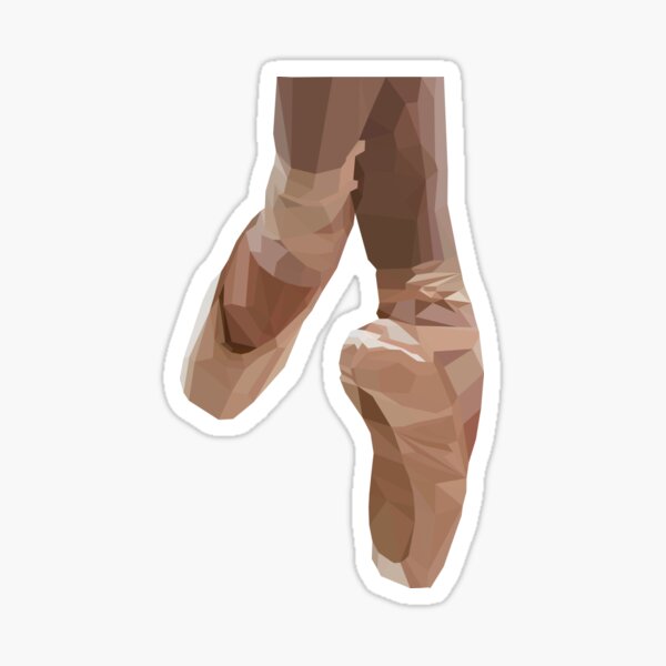 low poly pointe shoes Sticker