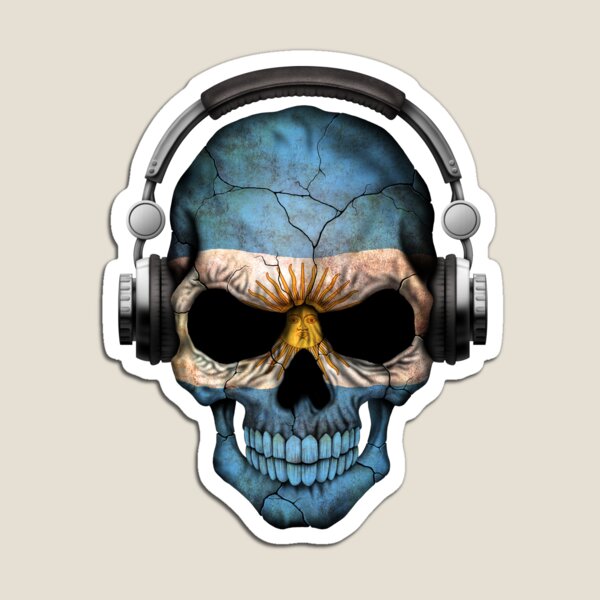 Item preview, Dj Skull with Argentinian Flag designed and sold by JeffBartels.