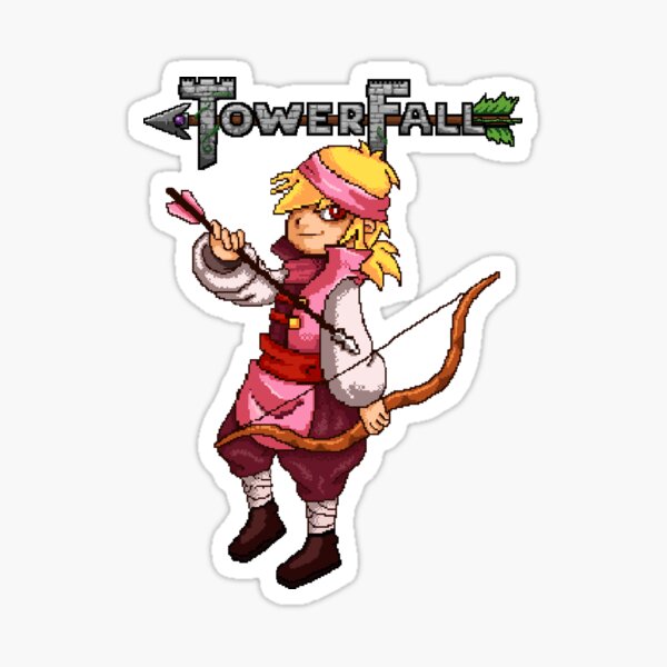 Towerfall Pink Archer Sticker By Pixeljunker Redbubble