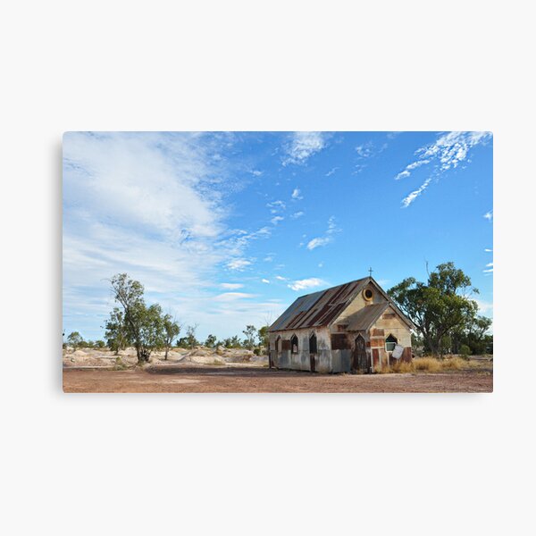 Corrugated Iron Church - Lightning Ridge NSW Australia Canvas Print