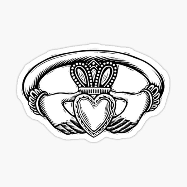 Come Live In My Heart And Pay No Rent - Claddagh Tattoo Design - Irish -  Sticker | TeePublic