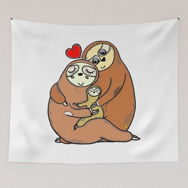 Item preview, sloth family cute sloth family designed and sold by Schniesel.