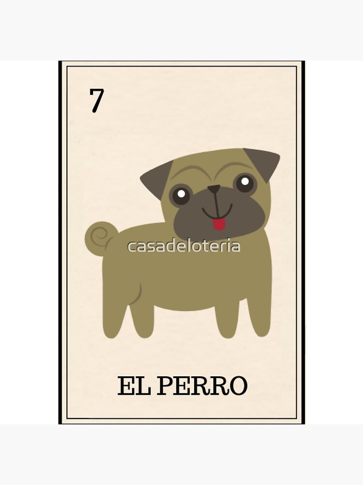 Bolsa De Tela Bingo De Loteria Mexicana El Perro De Casadeloteria Redbubble