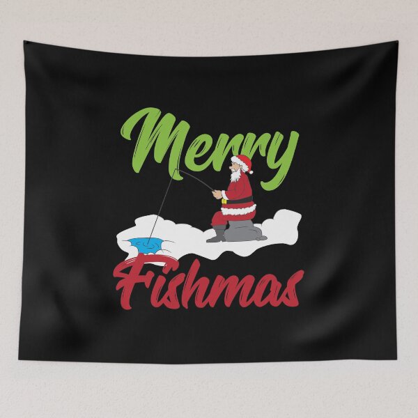 Item preview, Funny Christmas Xmas Santa Fishing Holiday Gift Idea designed and sold by haselshirt.