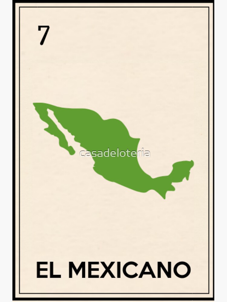 El Mexicano Mexican Loteria Bingo Card Sticker For Sale By Casadeloteria Redbubble