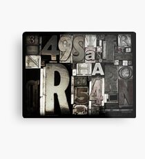 Custom Letterpress Metal Print