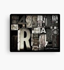 Custom Letterpress Canvas Print