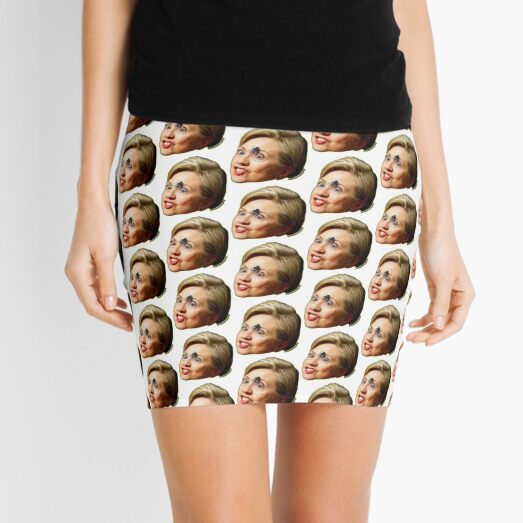 Hillary Battle Gaze Debate Fly -blanche Mini Skirt