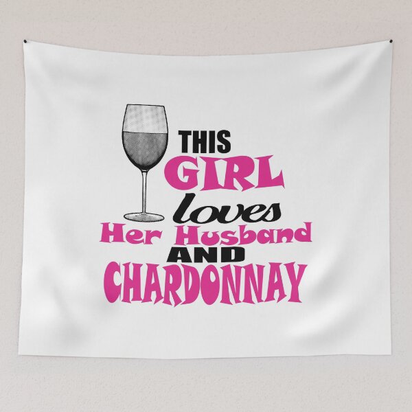 Item preview, This Girl Loves Her Husband and Chardonnay designed and sold by findgreatshirts.