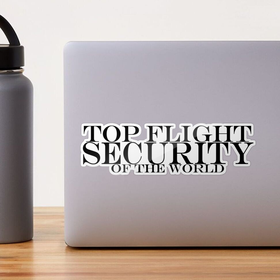 top flight security of the world Sticker for Sale by American Artist