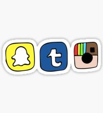 Tumblr Instagram Snapchat Apps Sticker