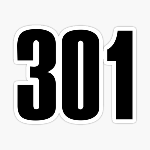 301 Maryland | Phone Area Code Shirts Stickers Sticker