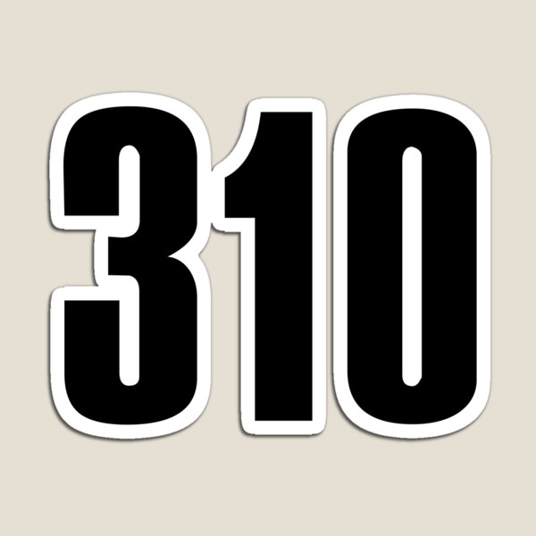 Item preview, 310 Hollywood | Phone Area Code Shirts Stickers designed and sold by FreshThreadShop.