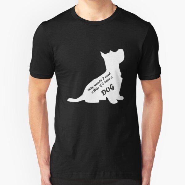 Cairn Why would I need a Wife White Slim Fit T-Shirt
