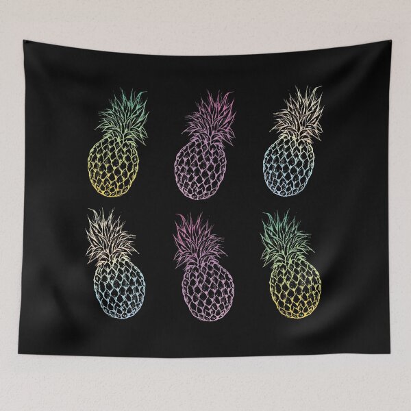 Aperçu de l'œuvre Ananas aux contours colorés créée et vendue par Anna Zakharova.