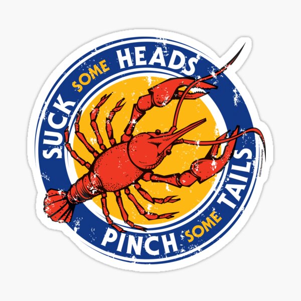 Suck Heads Pinch Tails - Distressed Sticker