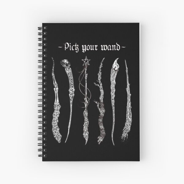 Choisis ta baguette - version black and white Cahier à spirale
