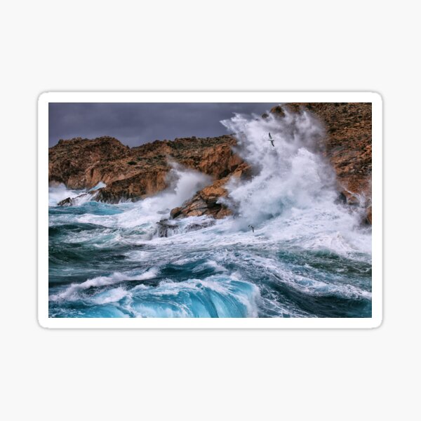 Item preview, Gale with huge waves crashing designed and sold by Antonis Lemonakis.