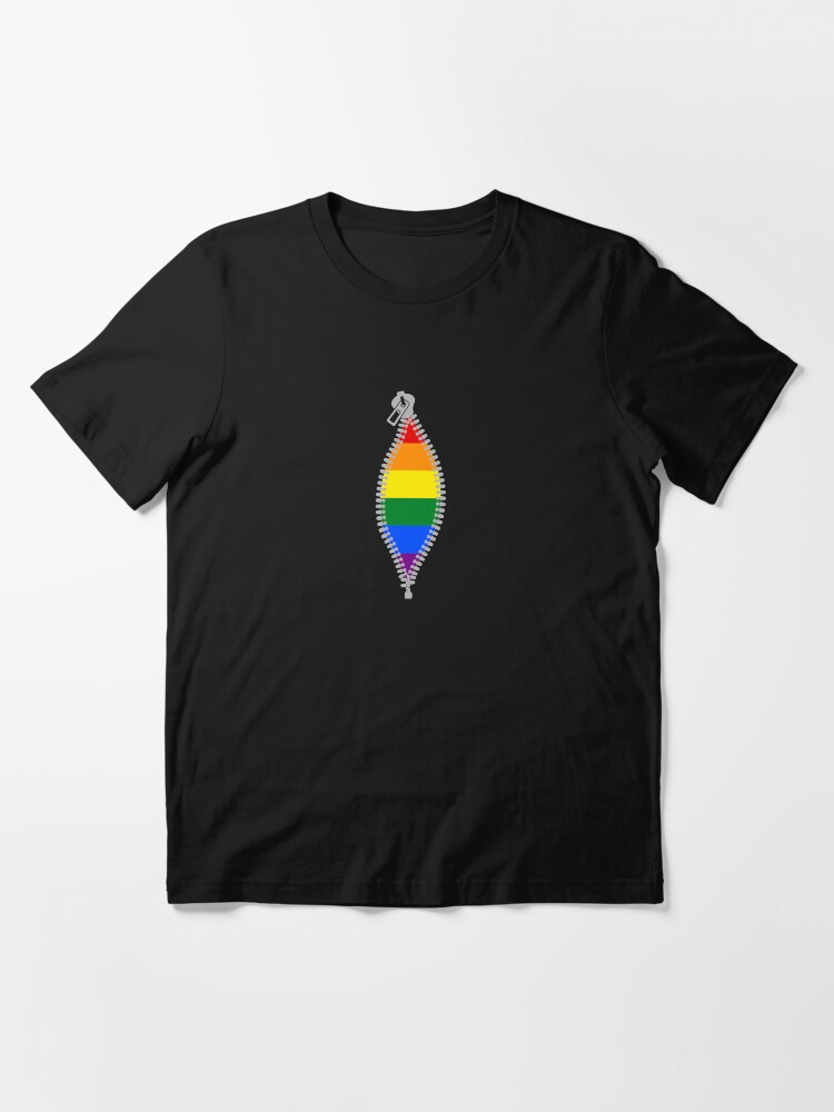 Alternate view of shy gay hiding inside Essential T-Shirt