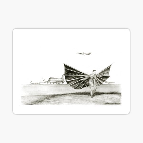 man with wings Sticker