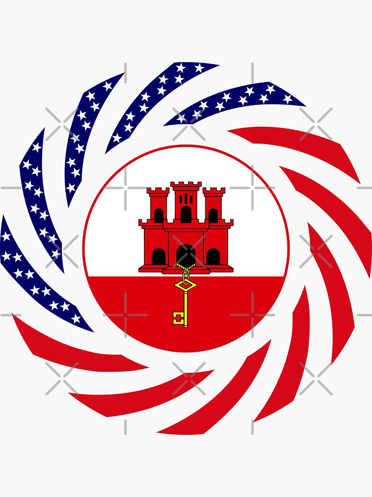 Gibraltarian American Multinational Patriot Flag Series by carbonfibreme