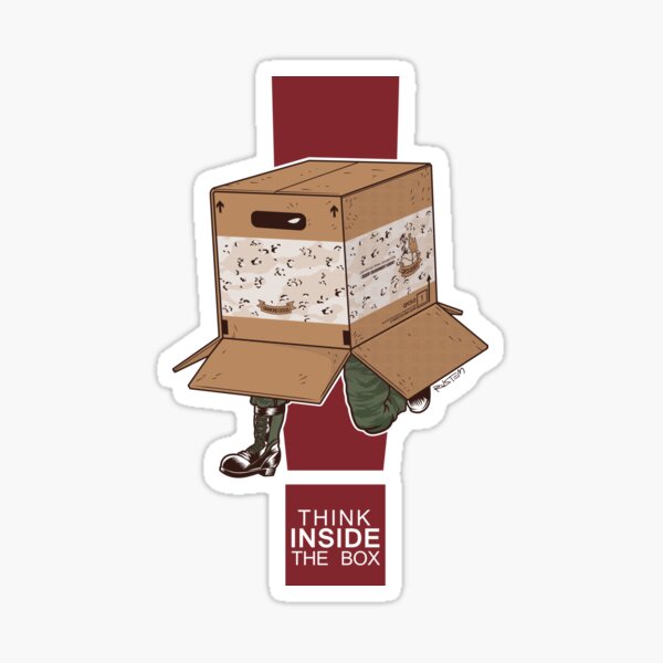 Vista previa del artículo con la obra «Piensa DENTRO de la caja.», diseñado y vendido por rustenico.