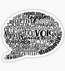speech pathology Sticker