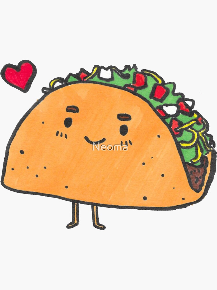 Thumbnail 3 of 3, Sticker, Taco designed and sold by Neoma.