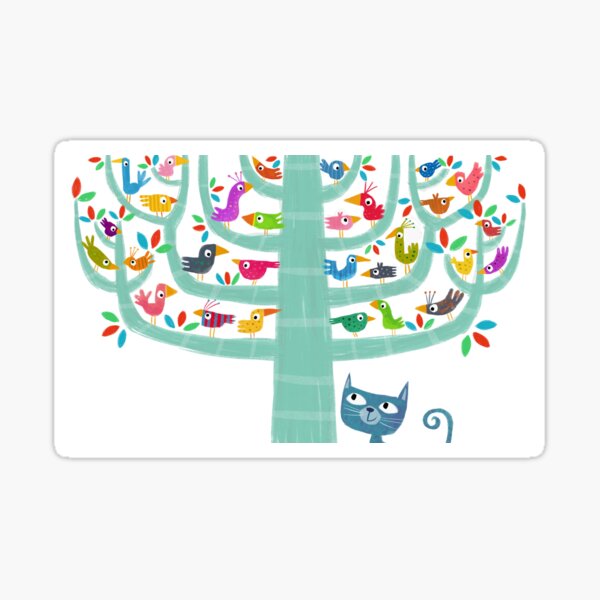 29 birds and a cat Sticker